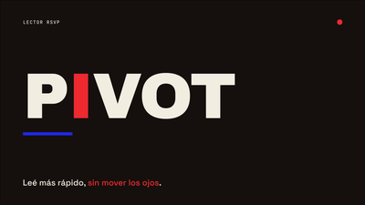 Pivot: leer en los ratos que no daban para leer